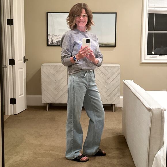 GRLFRND Brooklyn High Rise Loose Straight in Miracle Mile 25 - Picture 5 of 13